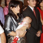 Yadira y Richard en el bautizo de su hijo
