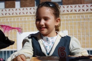 Sara en su cumpleaños pirata